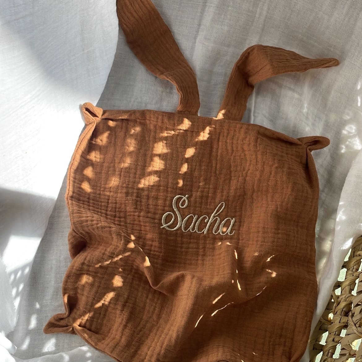 Doudou plat à personnaliser - Oreilles de lapin – Image 2