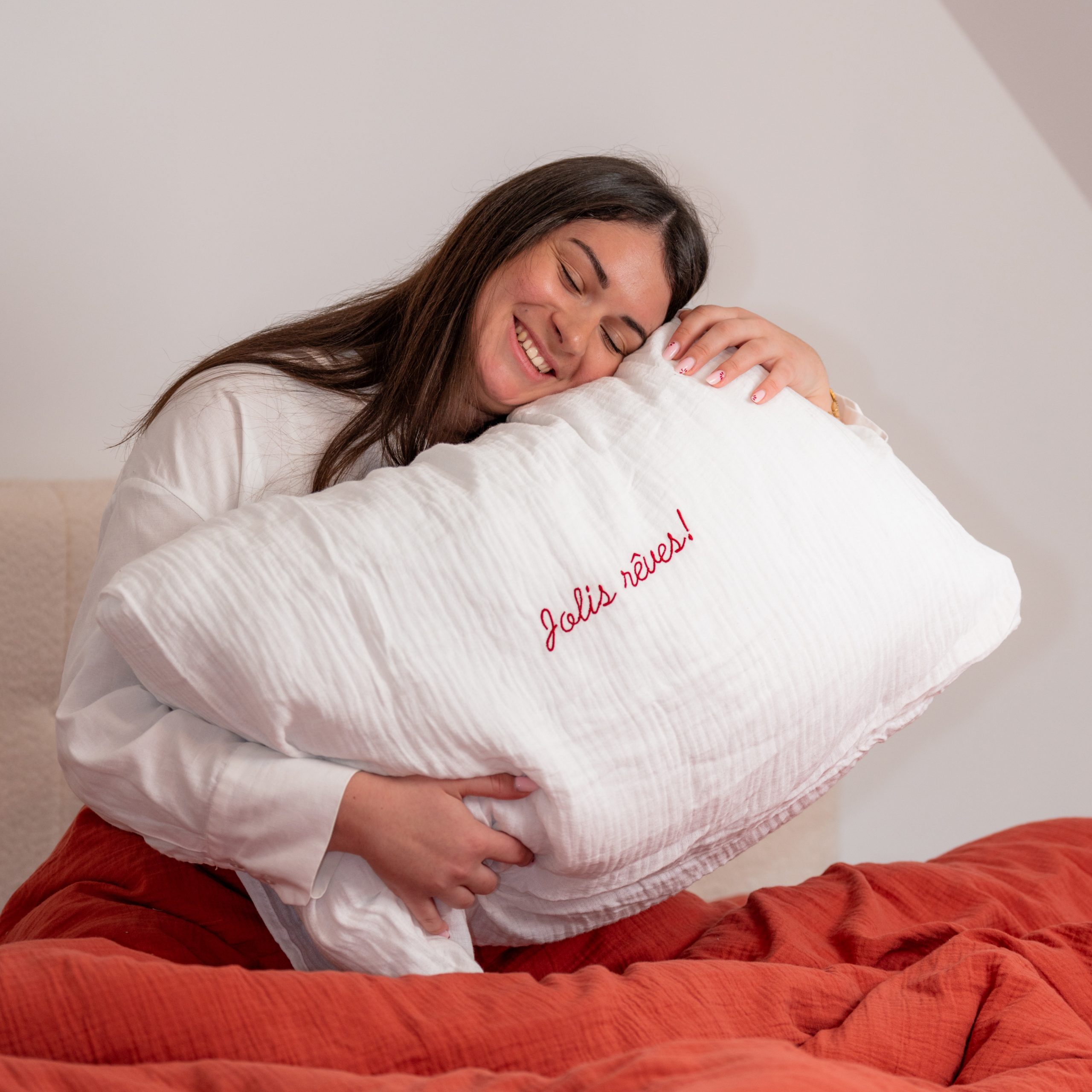 Taie d'oreiller gaze de coton