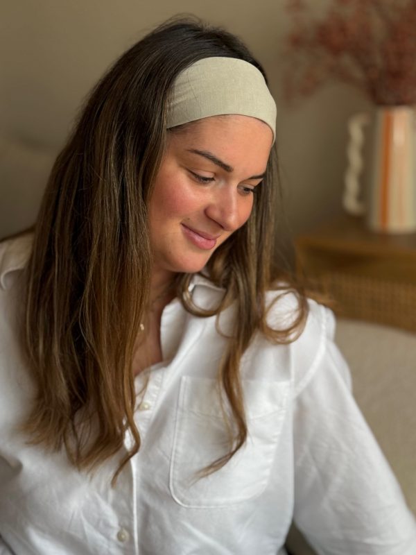 Bandeau Cheveux Uni Beige