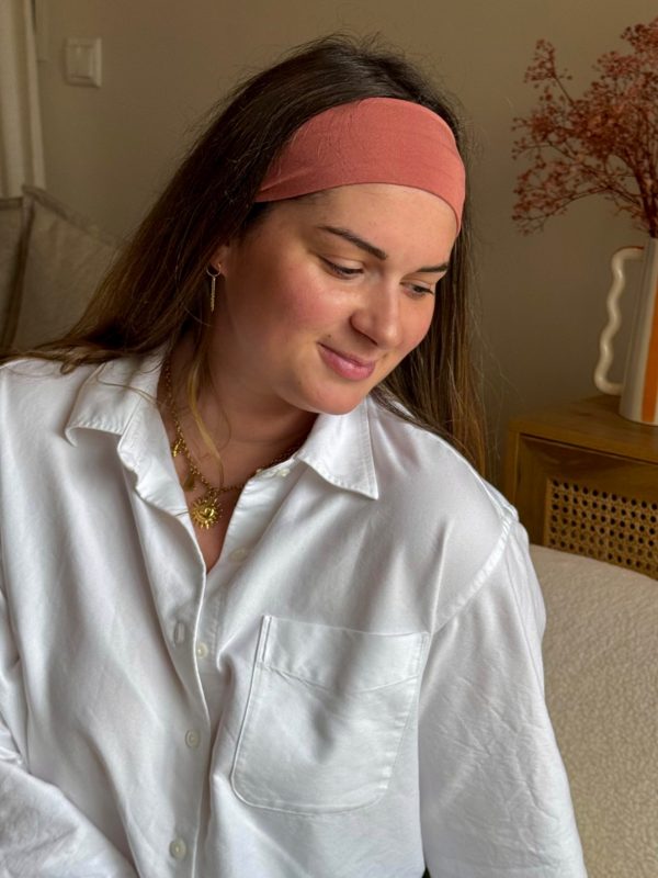 Bandeau Cheveux Uni Terracotta