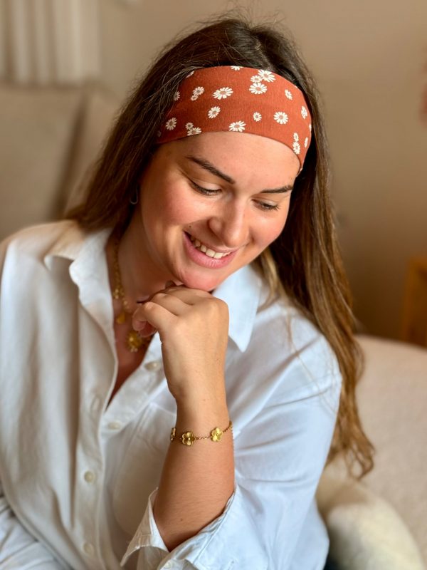 Bandeau cheveux motif marguerites