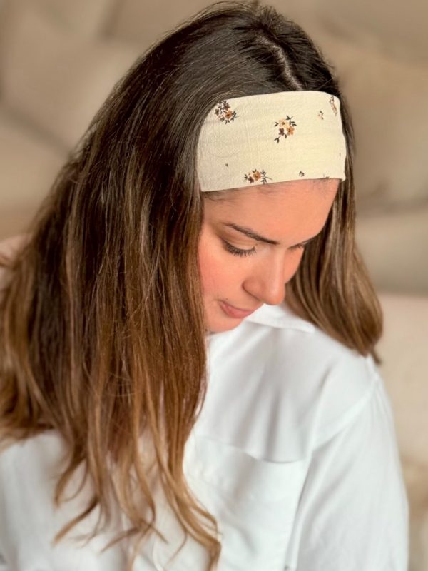 Bandeau cheveux automne fleuri