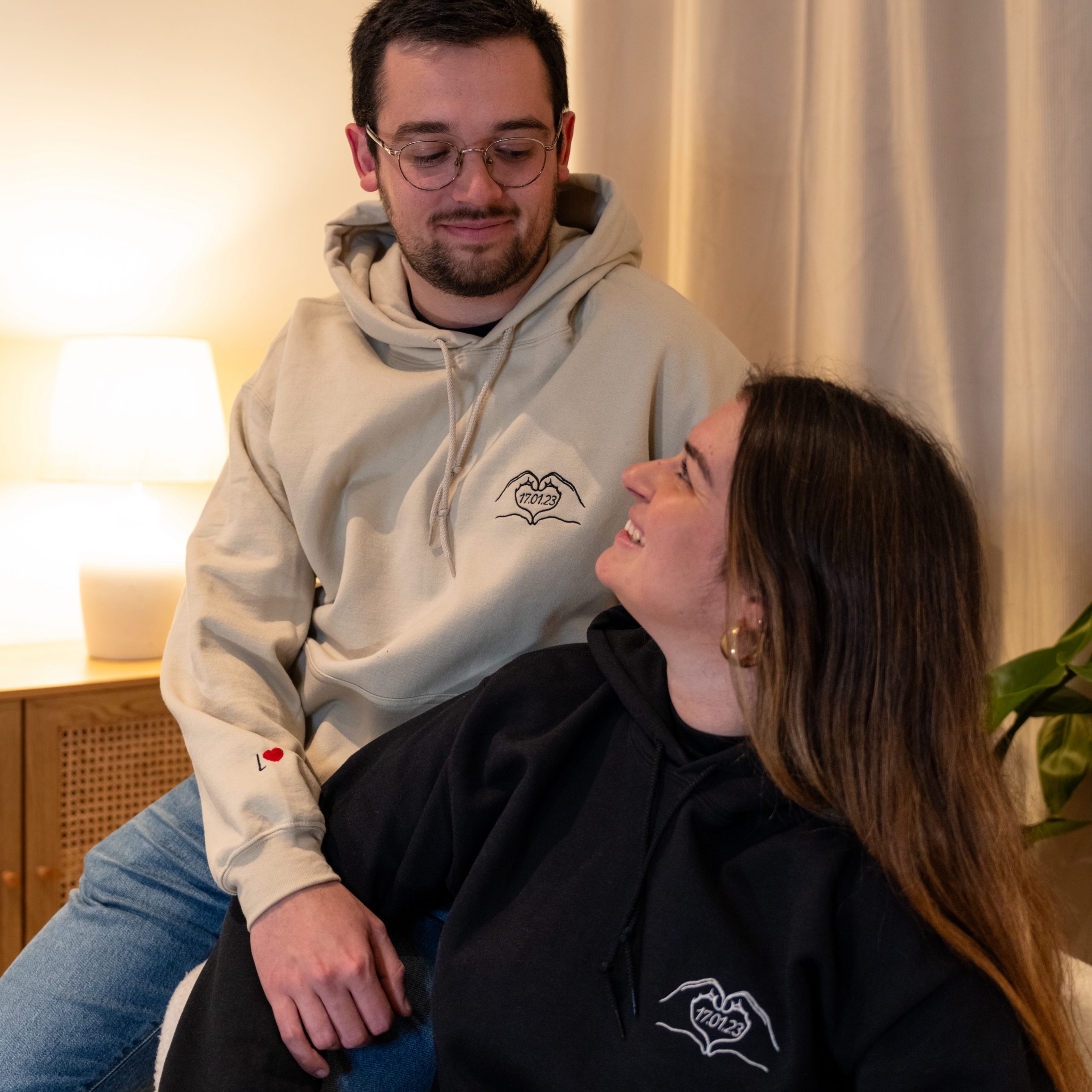 Duo Sweat Couple Personnalisés