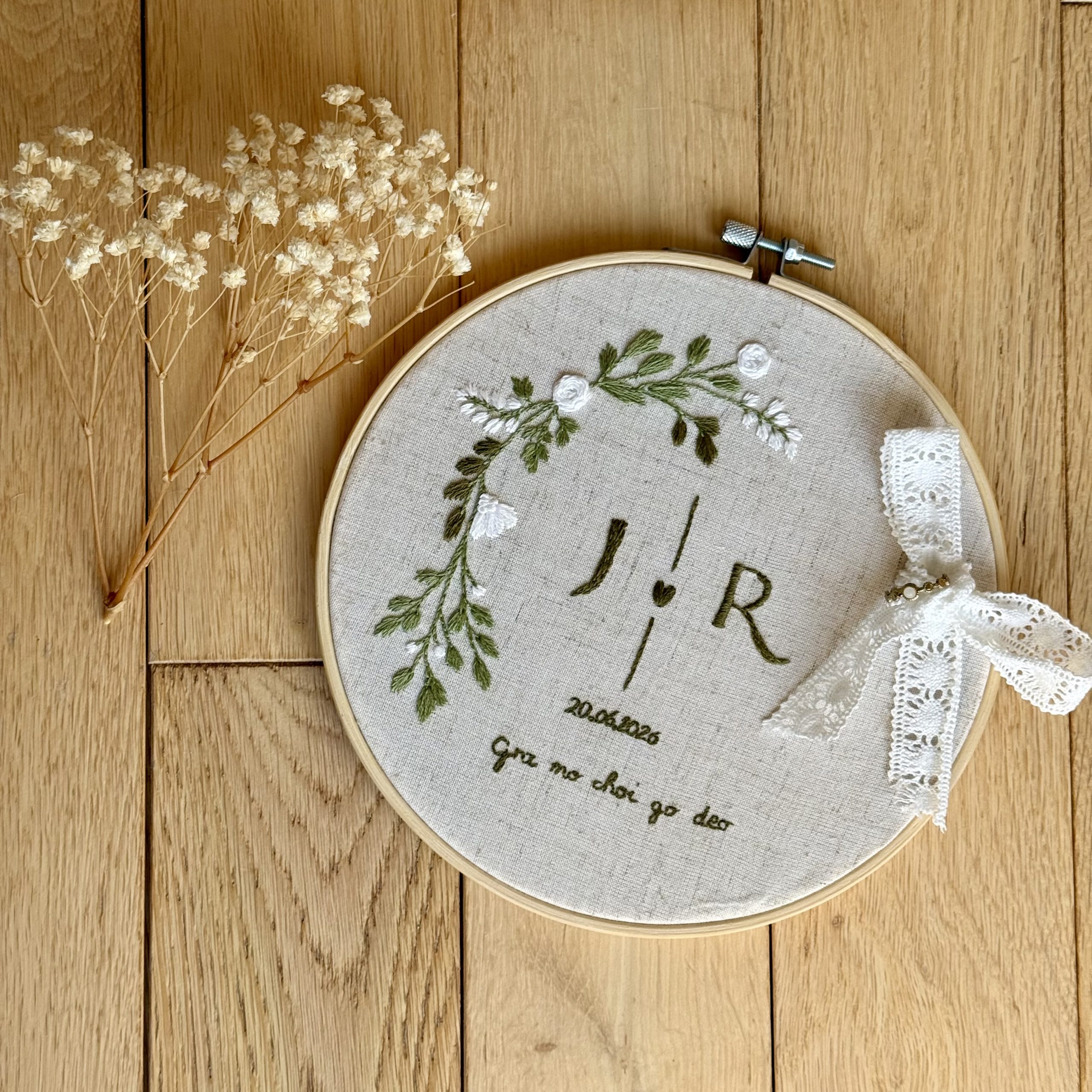 Porte Alliance Brodé Personnalisé