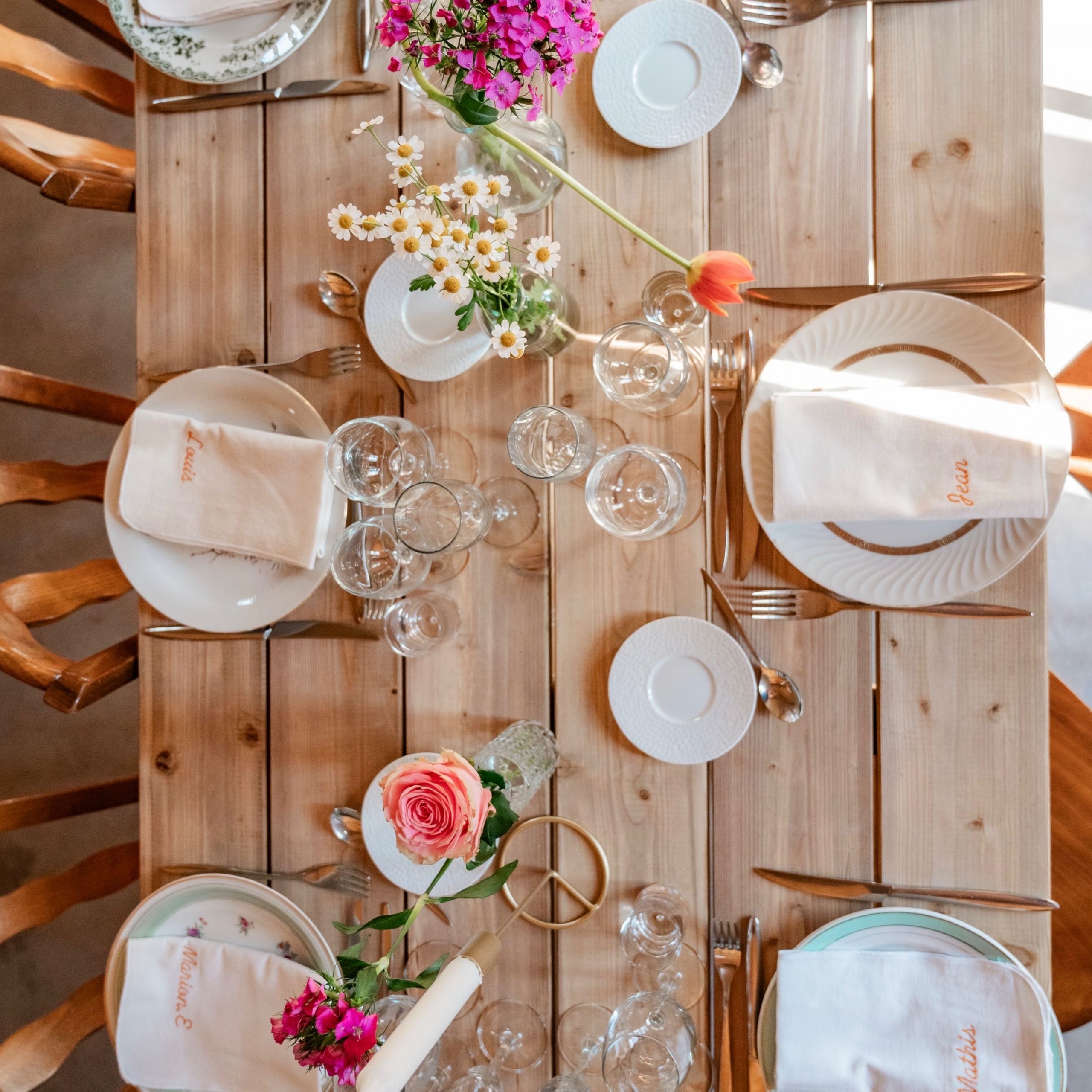 Serviette de Table Personnalisé Mariage - Baptême - Evènement